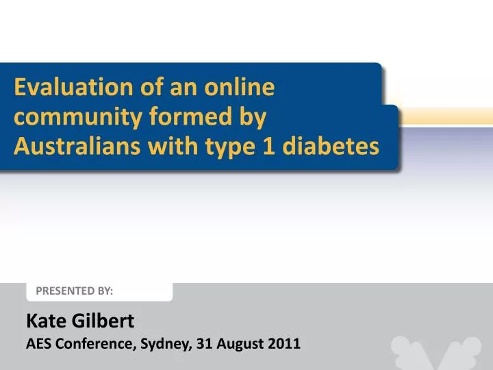 evaluation of an online community formed by australians with type 1 diabetes