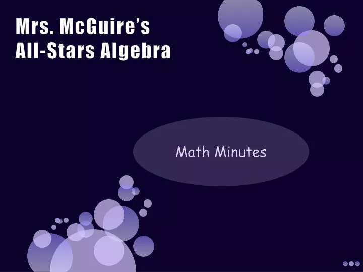 mrs mcguire s all stars algebra