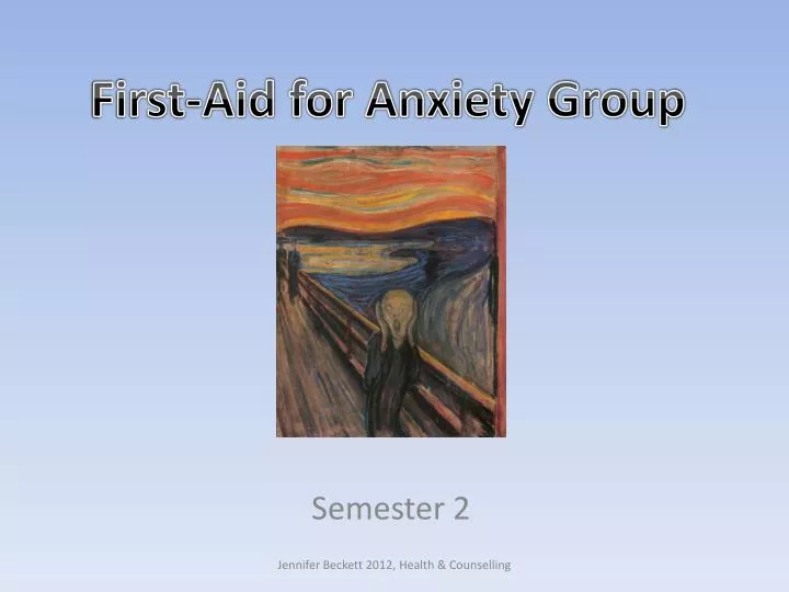first aid for anxiety group