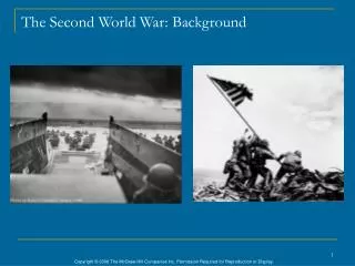 The Second World War: Background