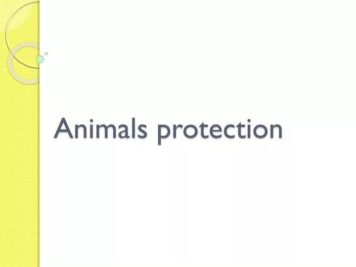 animals protection