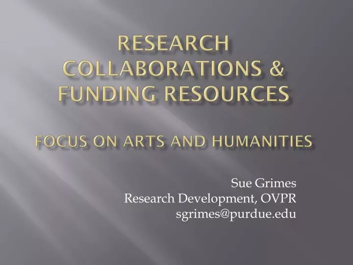 research collaborations funding resources focus on arts and humanities