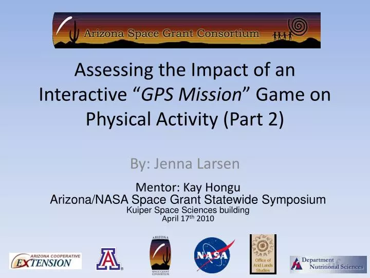 assessing the impact of an interactive gps mission game on physical activity part 2