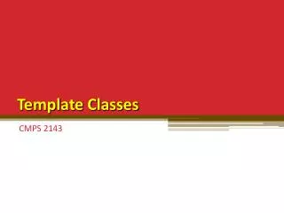 Template Classes