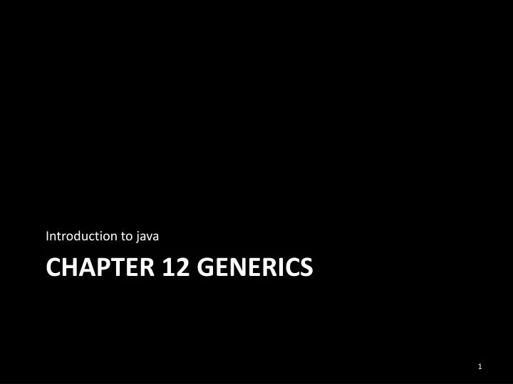 chapter 12 generics