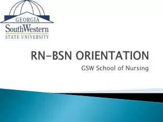 rn bsn orientation