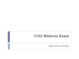 3102 Midterm Exam