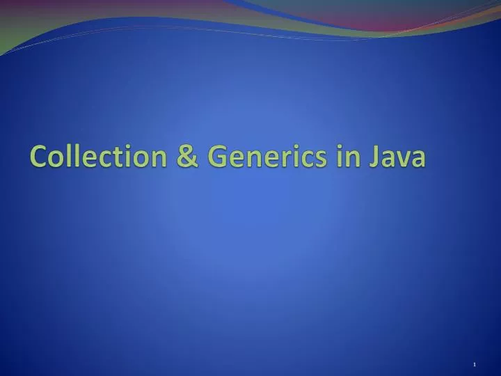 collection generics in java
