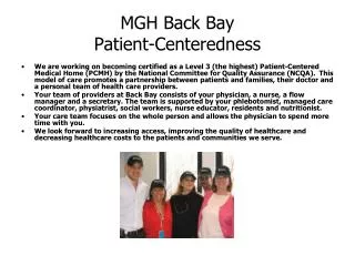 MGH Back Bay Patient-Centeredness