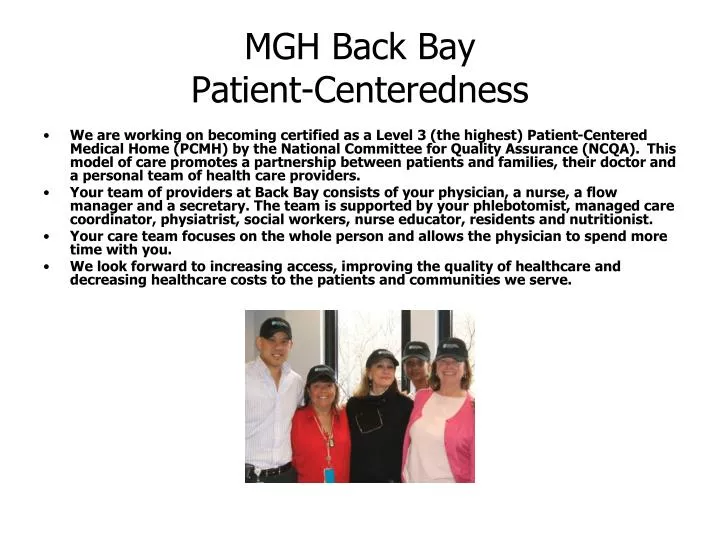 mgh back bay patient centeredness