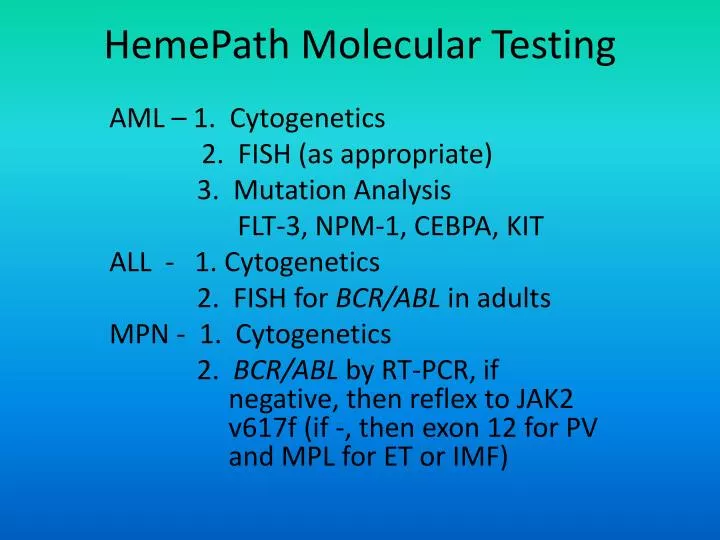 hemepath molecular testing