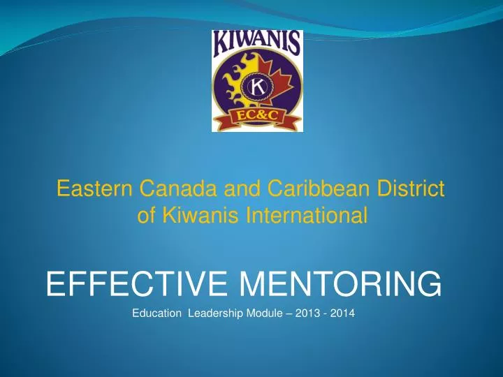 effective mentoring education leadership module 2013 2014