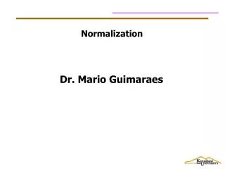normalization