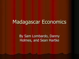 madagascar economics