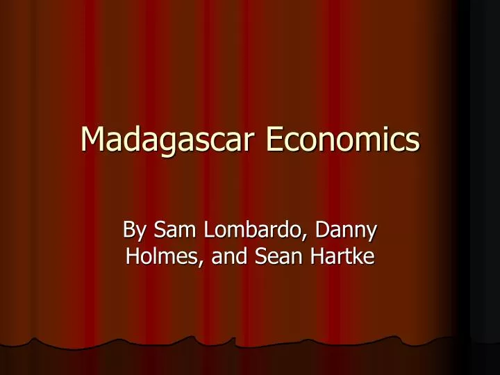 madagascar economics