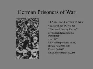 German Prisoners of War