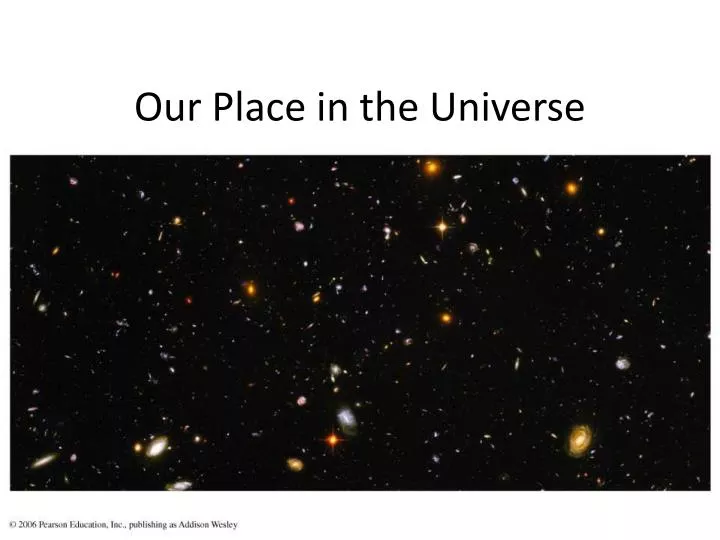 our place in the universe