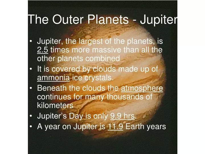 the outer planets jupiter