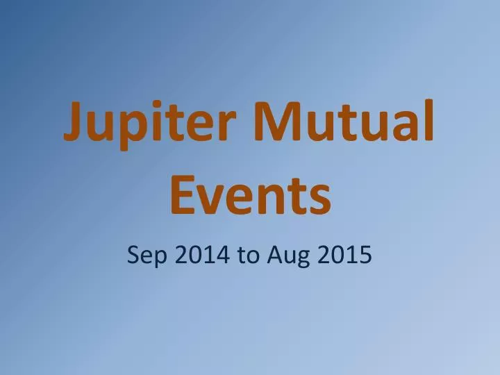 jupiter mutual events