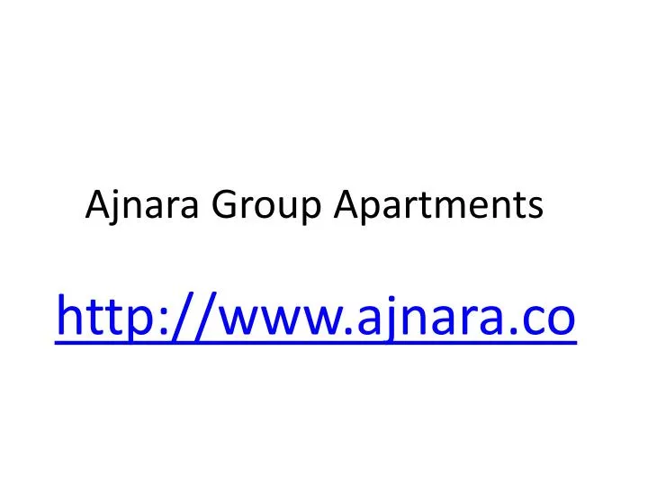 ajnara group apartments