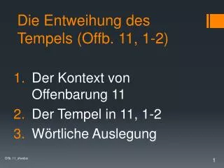 die entweihung des tempels offb 11 1 2