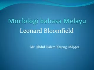 Morfologi bahasa Melayu