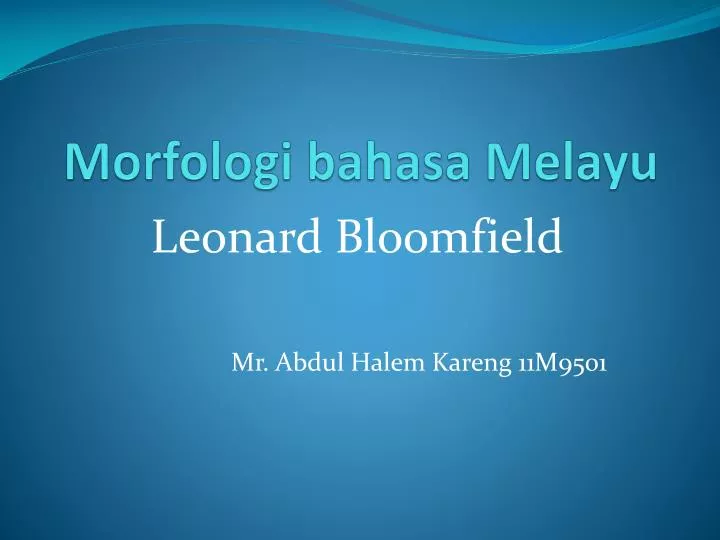 morfologi bahasa melayu