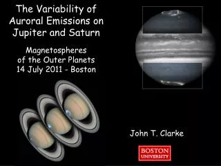 The Variability of Auroral Emissions on Jupiter and Saturn