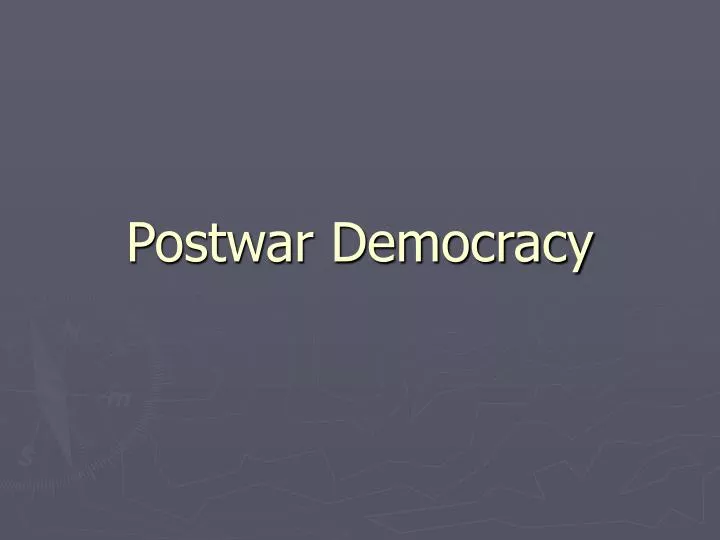 postwar democracy