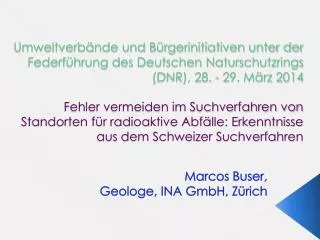 marcos buser geologe ina gmbh z rich