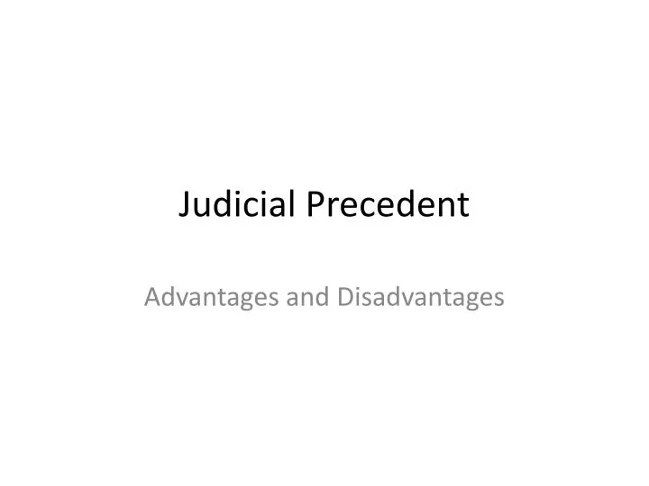 judicial precedent