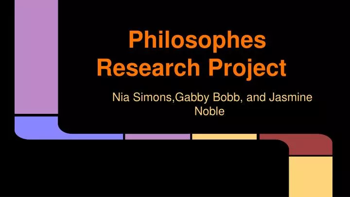 philosophes research project