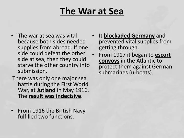 the war at sea