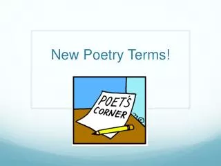 new poetry terms