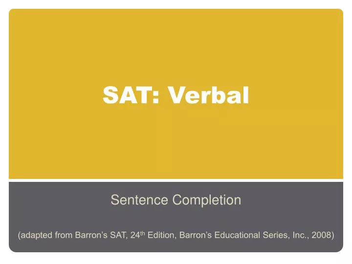 sat verbal