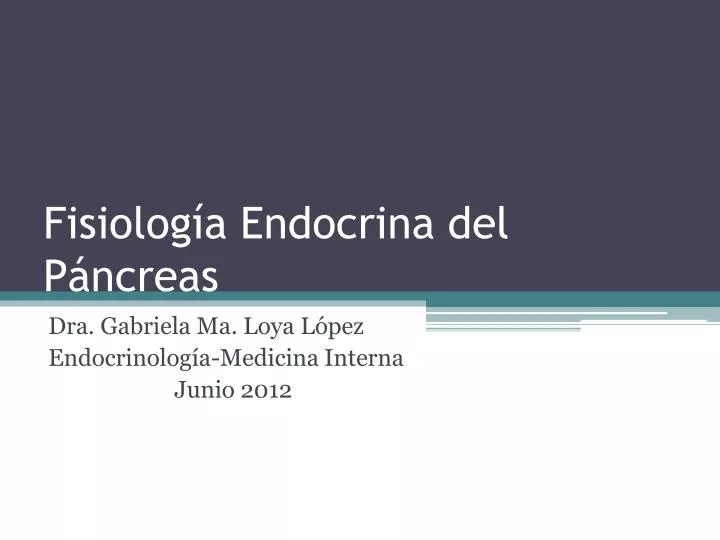 fisiolog a endocrina del p ncreas