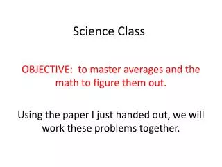 Science Class