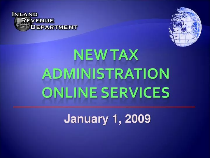 new tax administration online services