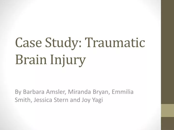 case study on a person with brain damage