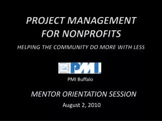 Project Management For Nonprofits Helping the community do more with less