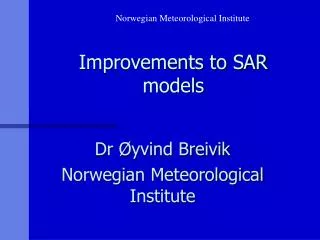 Improvements to SAR models