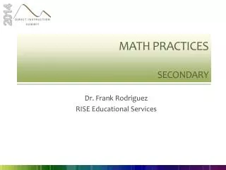 Math practices Secondary