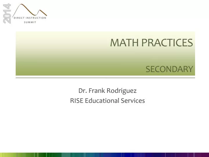 math practices secondary