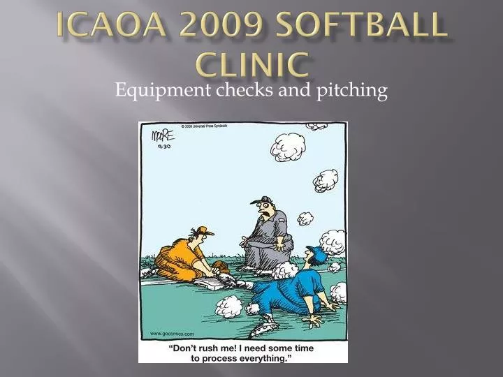 icaoa 2009 softball clinic
