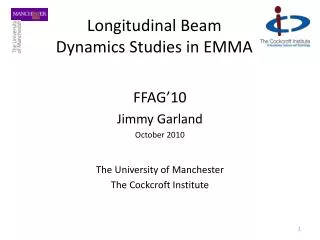 Longitudinal Beam Dynamics Studies in EMMA