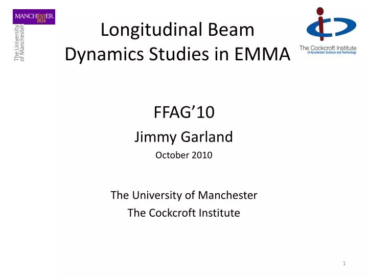 longitudinal beam dynamics studies in emma