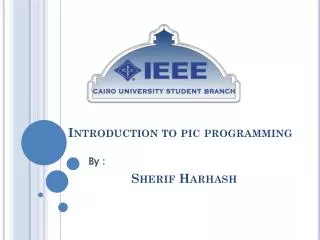 Introduction to pic programming
