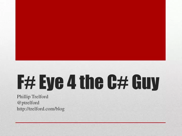 f eye 4 the c guy