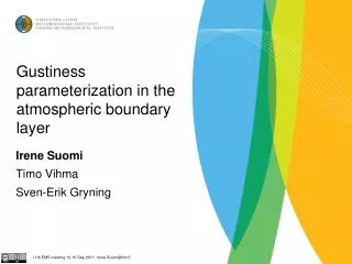 Gustiness parameterization in the atmospheric boundary layer