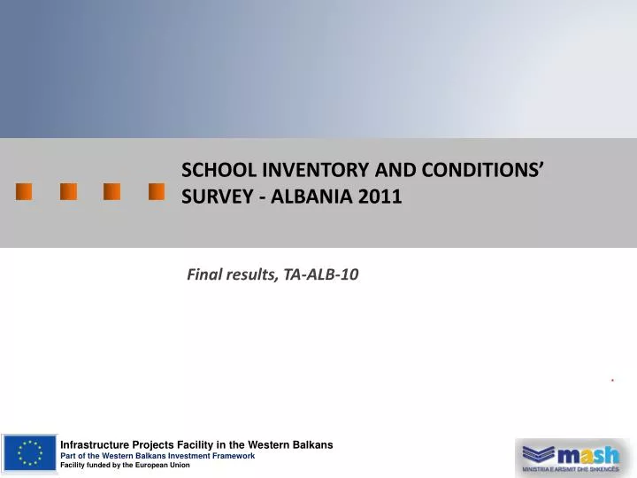 school inventory and conditions survey albania 2011